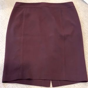 Loft Ponte Knit Burgundy/plum pencil skirt size 12